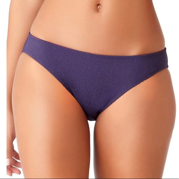 NWT 56 Anne Cole Studio Bikini Bottoms Large Denim Blue Hipster Swimsuit Bottoms - Picture 1 of 5